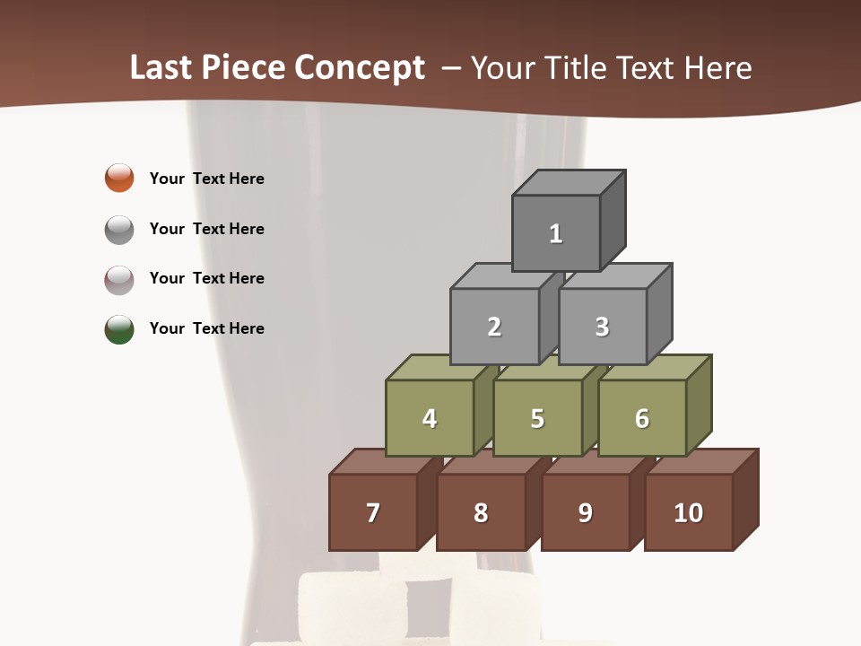 A Glass Of Beer Next To A Pile Of Ice Cubes PowerPoint Template