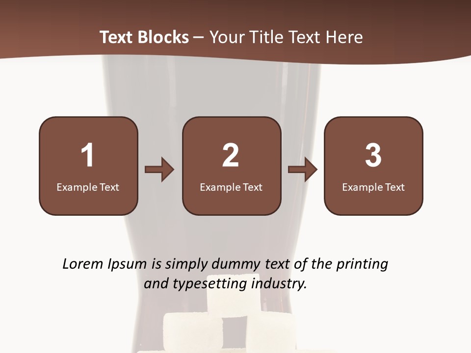A Glass Of Beer Next To A Pile Of Ice Cubes PowerPoint Template