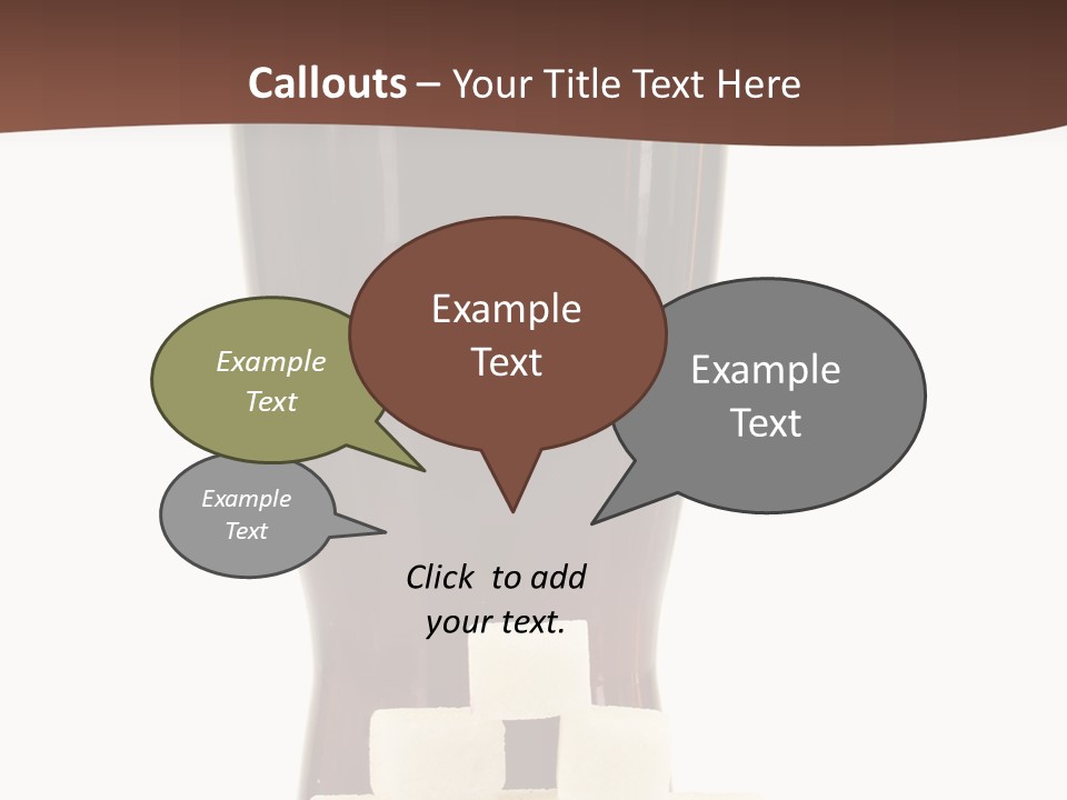 A Glass Of Beer Next To A Pile Of Ice Cubes PowerPoint Template