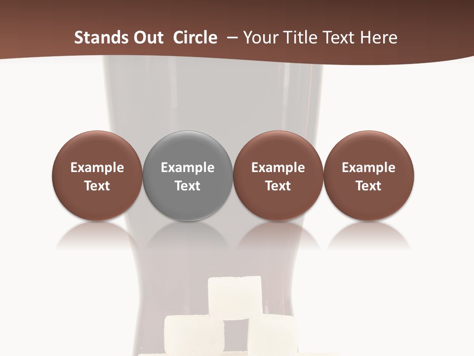 A Glass Of Beer Next To A Pile Of Ice Cubes PowerPoint Template