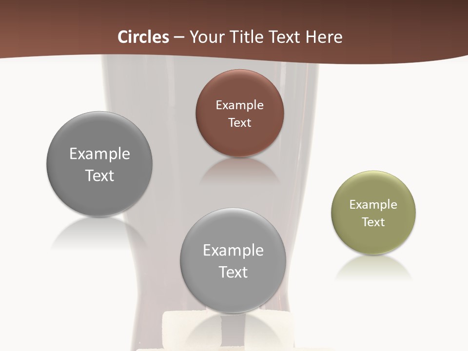 A Glass Of Beer Next To A Pile Of Ice Cubes PowerPoint Template