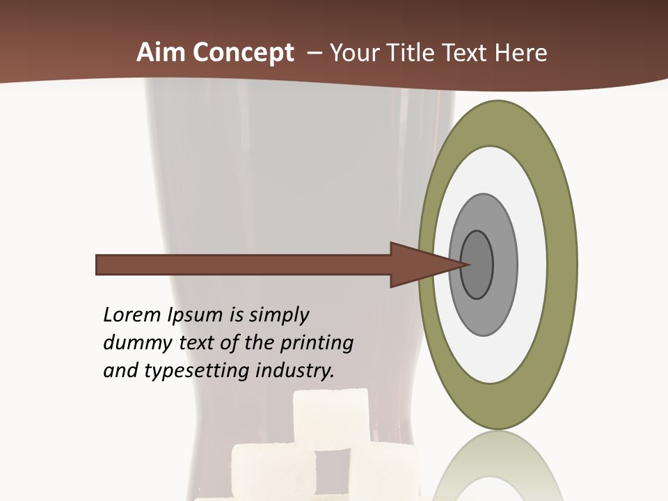 A Glass Of Beer Next To A Pile Of Ice Cubes PowerPoint Template