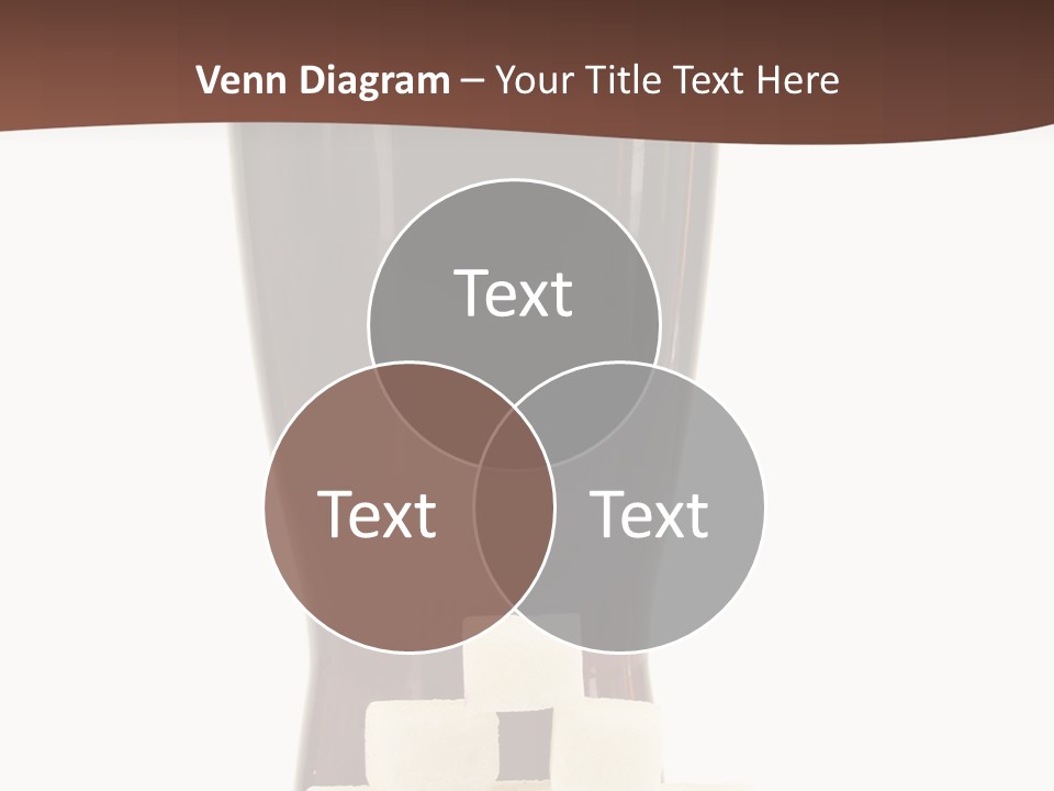 A Glass Of Beer Next To A Pile Of Ice Cubes PowerPoint Template