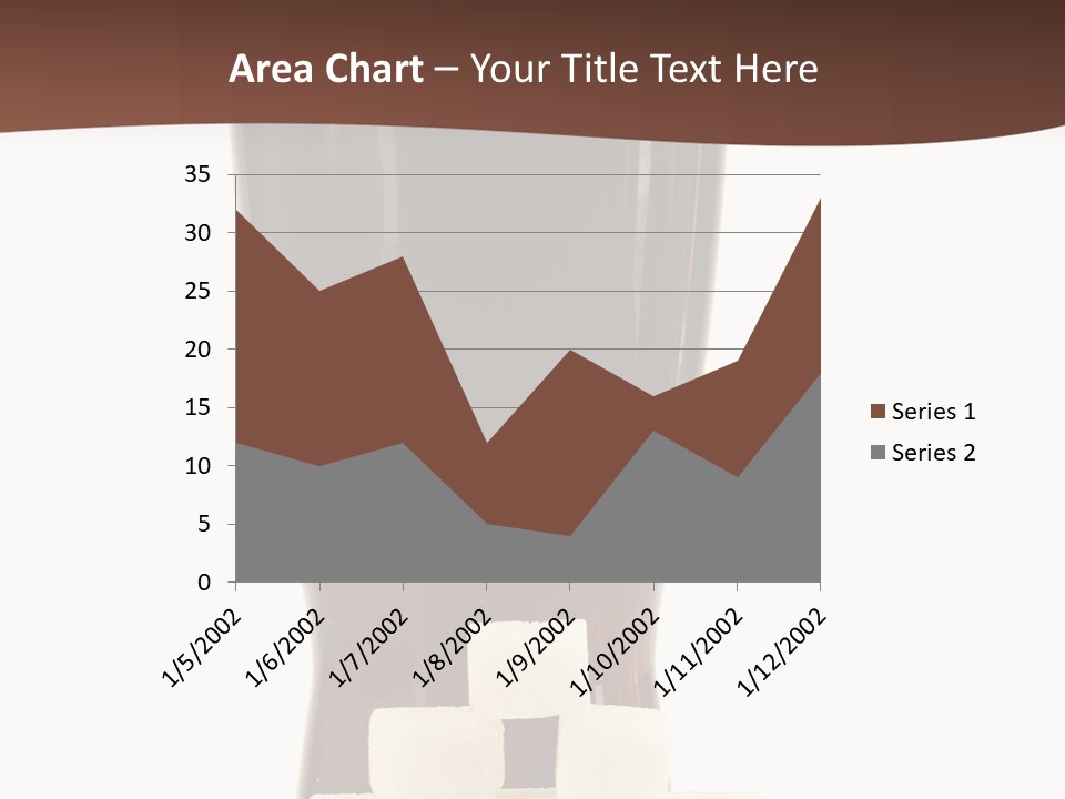 A Glass Of Beer Next To A Pile Of Ice Cubes PowerPoint Template