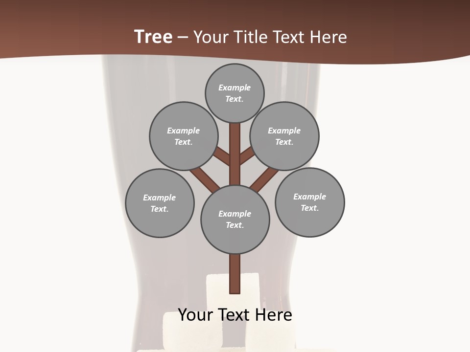 A Glass Of Beer Next To A Pile Of Ice Cubes PowerPoint Template