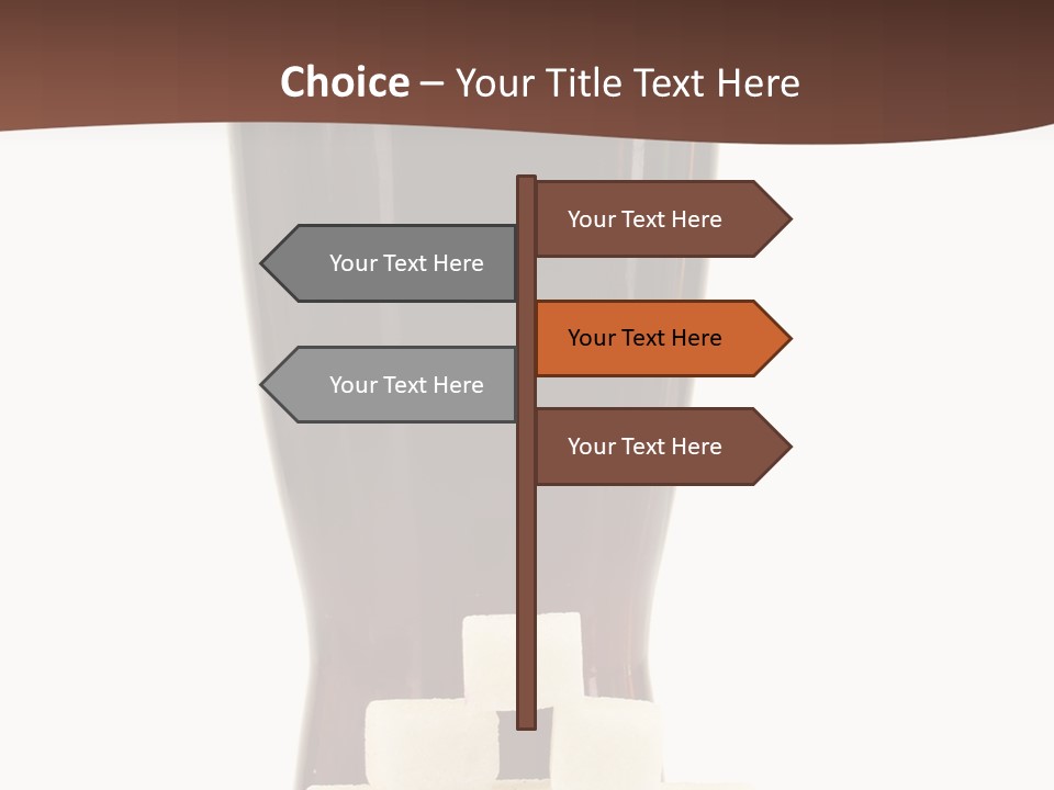 A Glass Of Beer Next To A Pile Of Ice Cubes PowerPoint Template