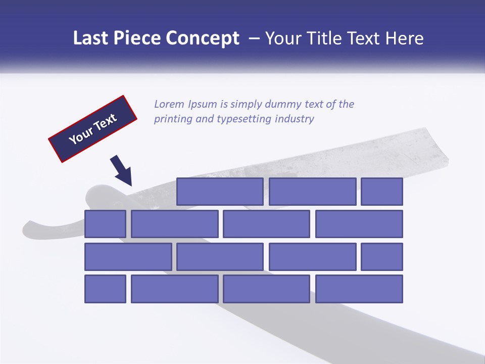 A Knife With A Black Handle On A White Background PowerPoint Template