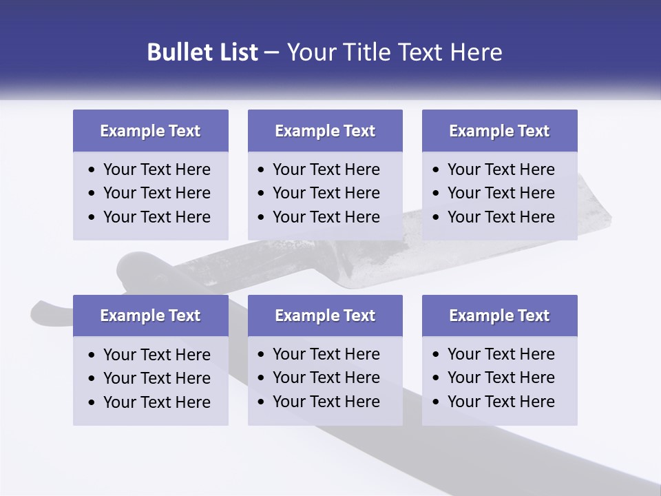 A Knife With A Black Handle On A White Background PowerPoint Template
