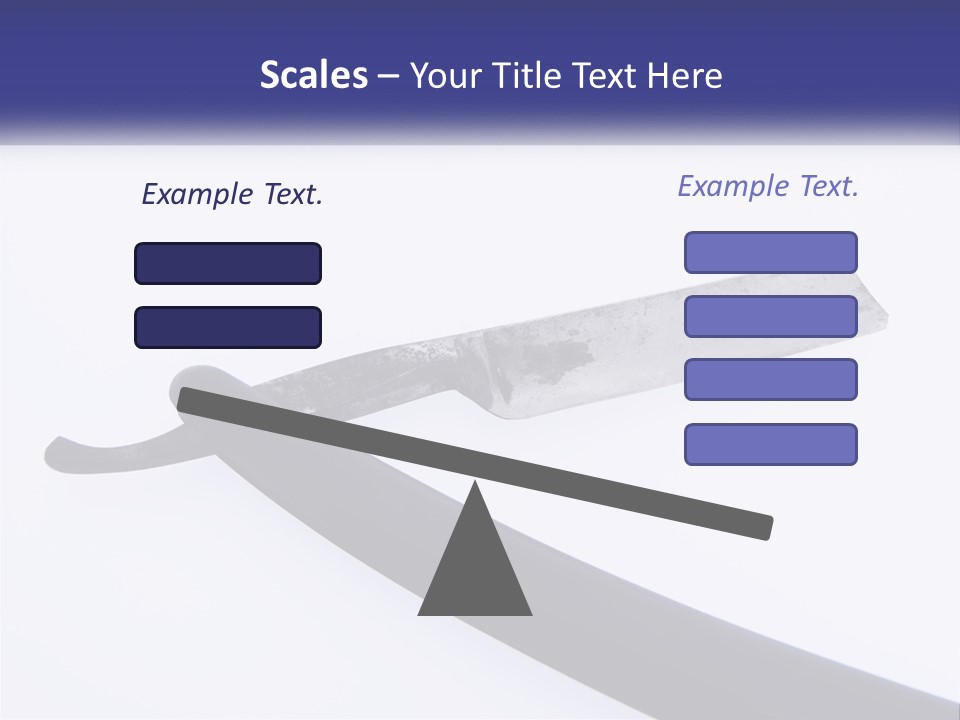 A Knife With A Black Handle On A White Background PowerPoint Template