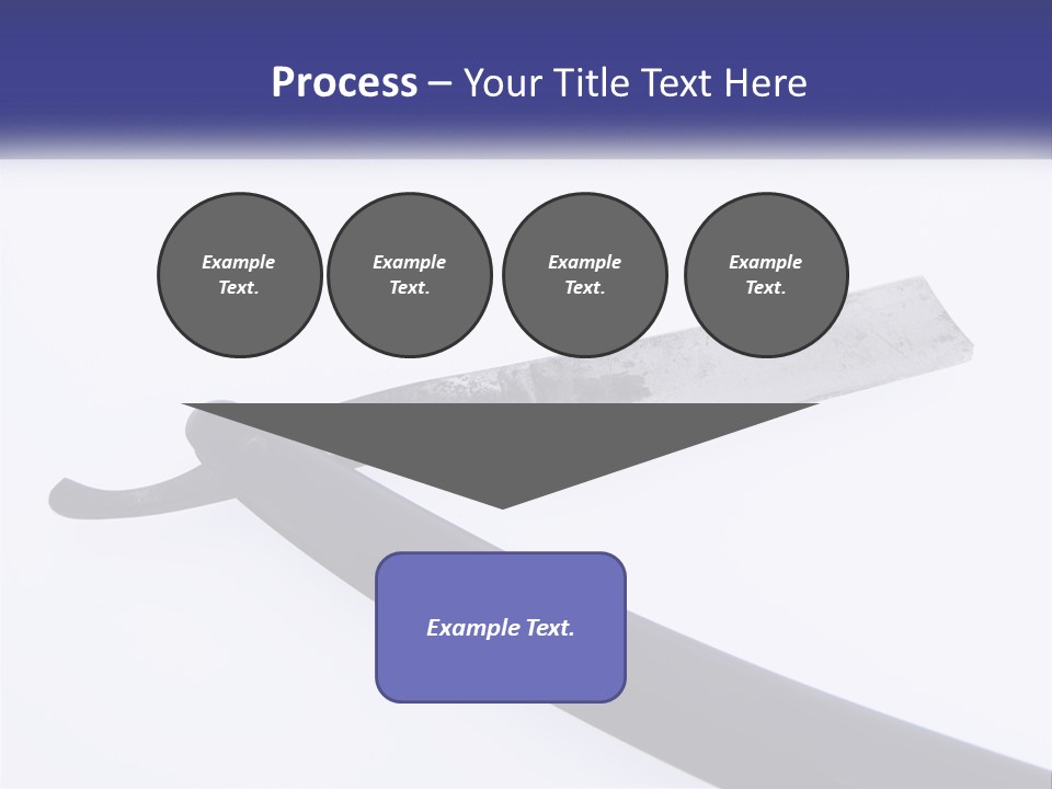 A Knife With A Black Handle On A White Background PowerPoint Template