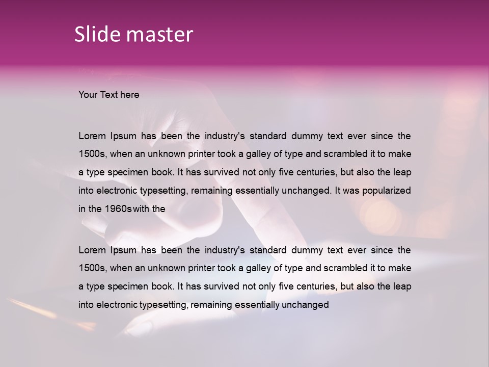 A Person Using A Tablet On A Table PowerPoint Template