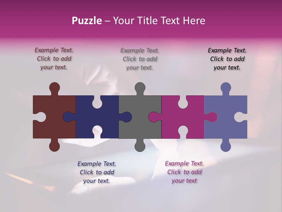 A Person Using A Tablet On A Table PowerPoint Template