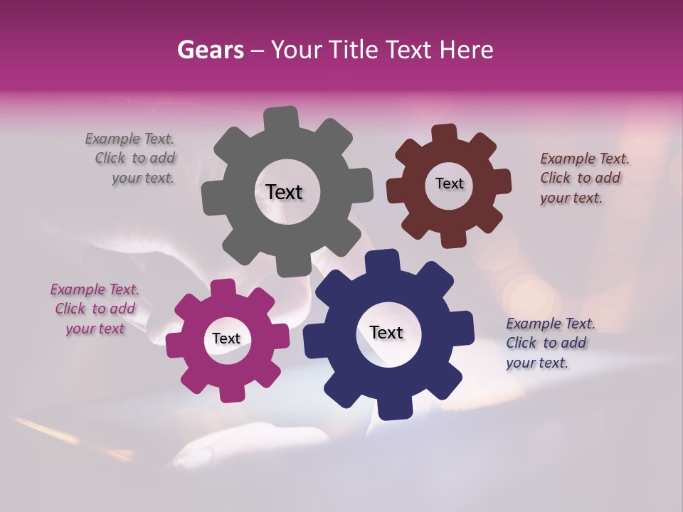 A Person Using A Tablet On A Table PowerPoint Template