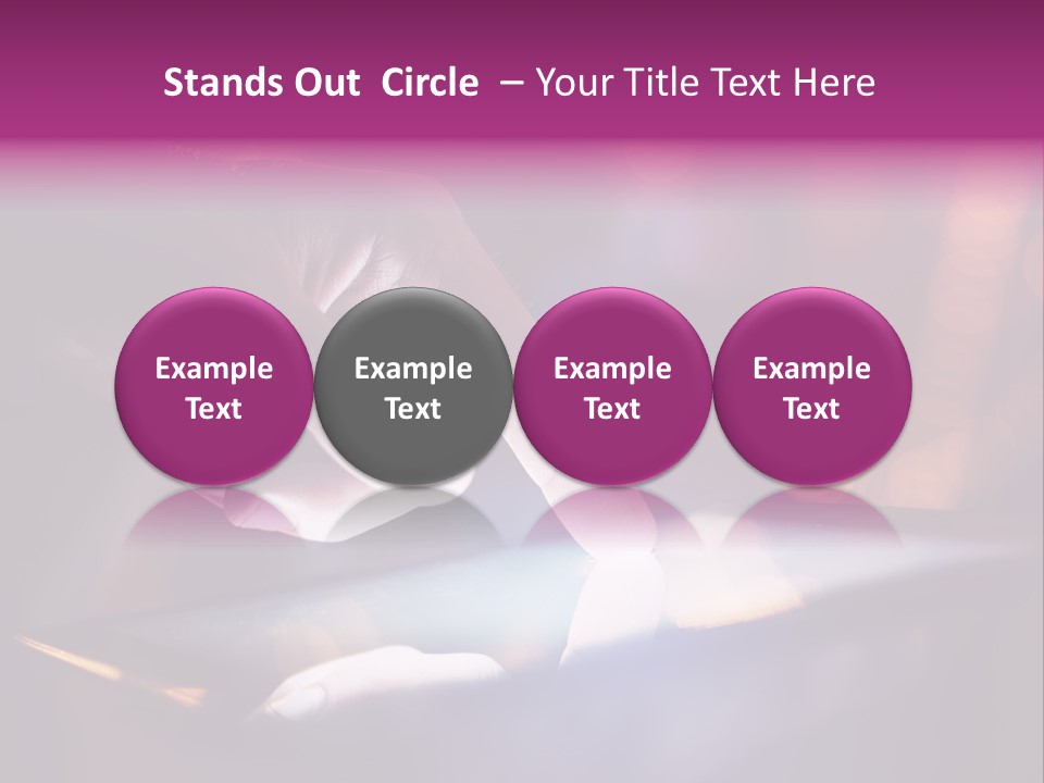 A Person Using A Tablet On A Table PowerPoint Template