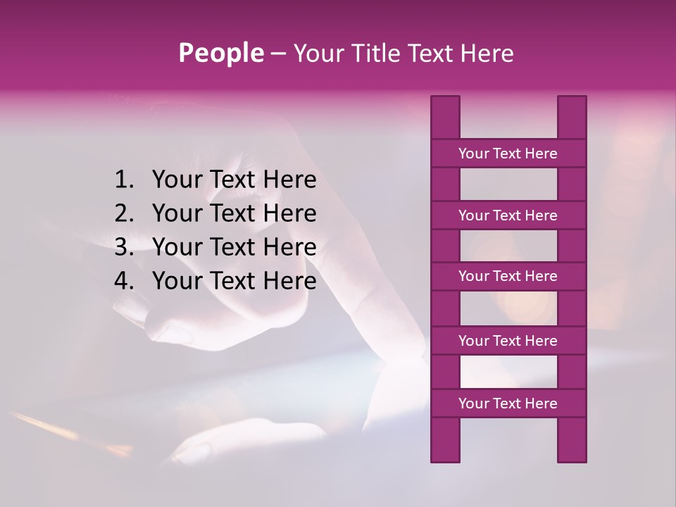A Person Using A Tablet On A Table PowerPoint Template