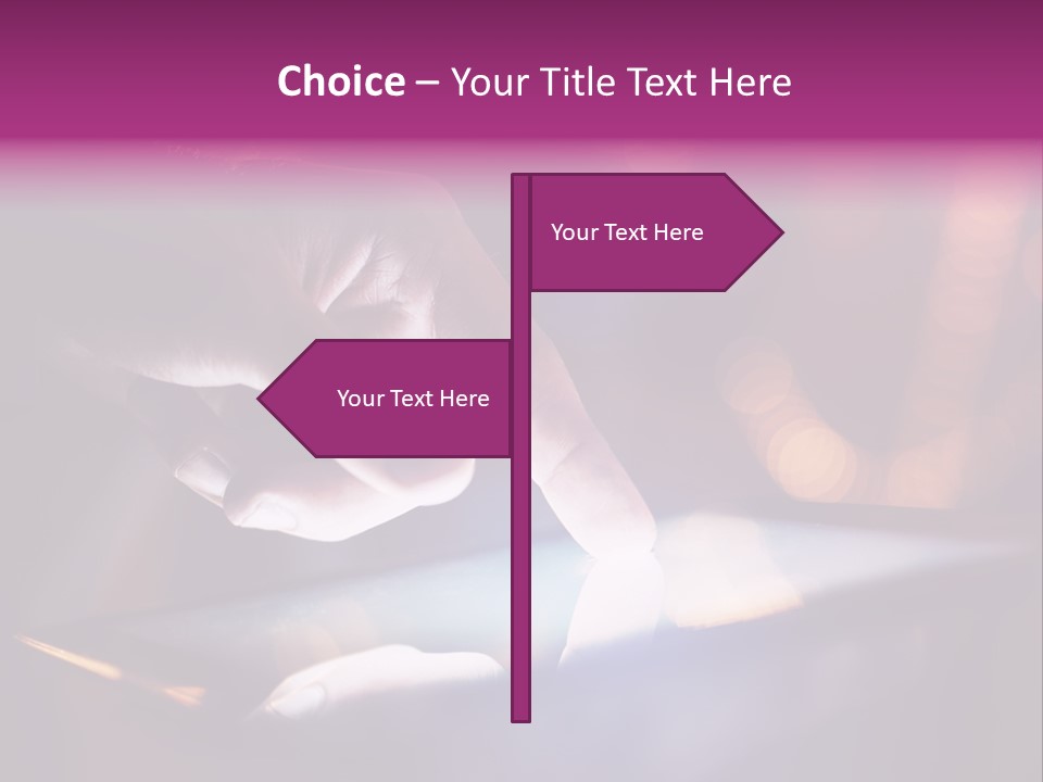 A Person Using A Tablet On A Table PowerPoint Template