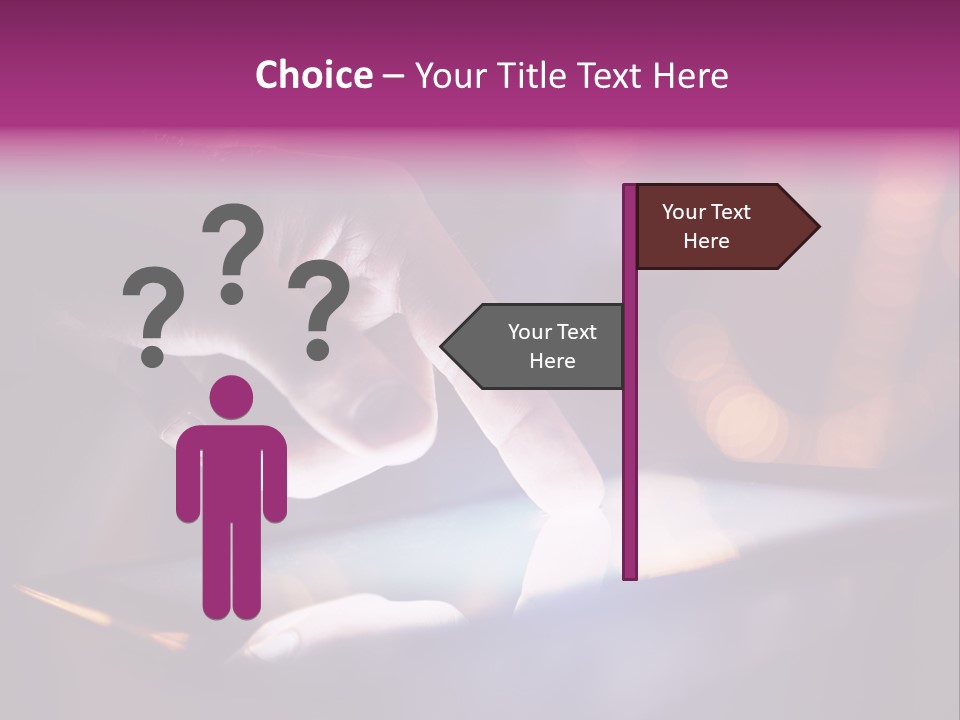 A Person Using A Tablet On A Table PowerPoint Template