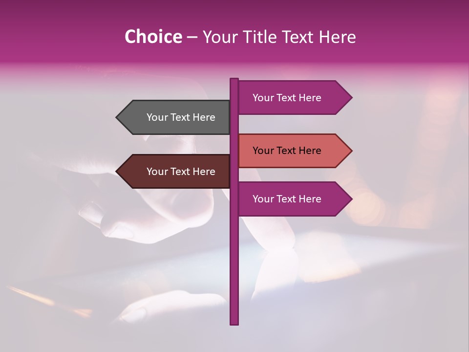 A Person Using A Tablet On A Table PowerPoint Template