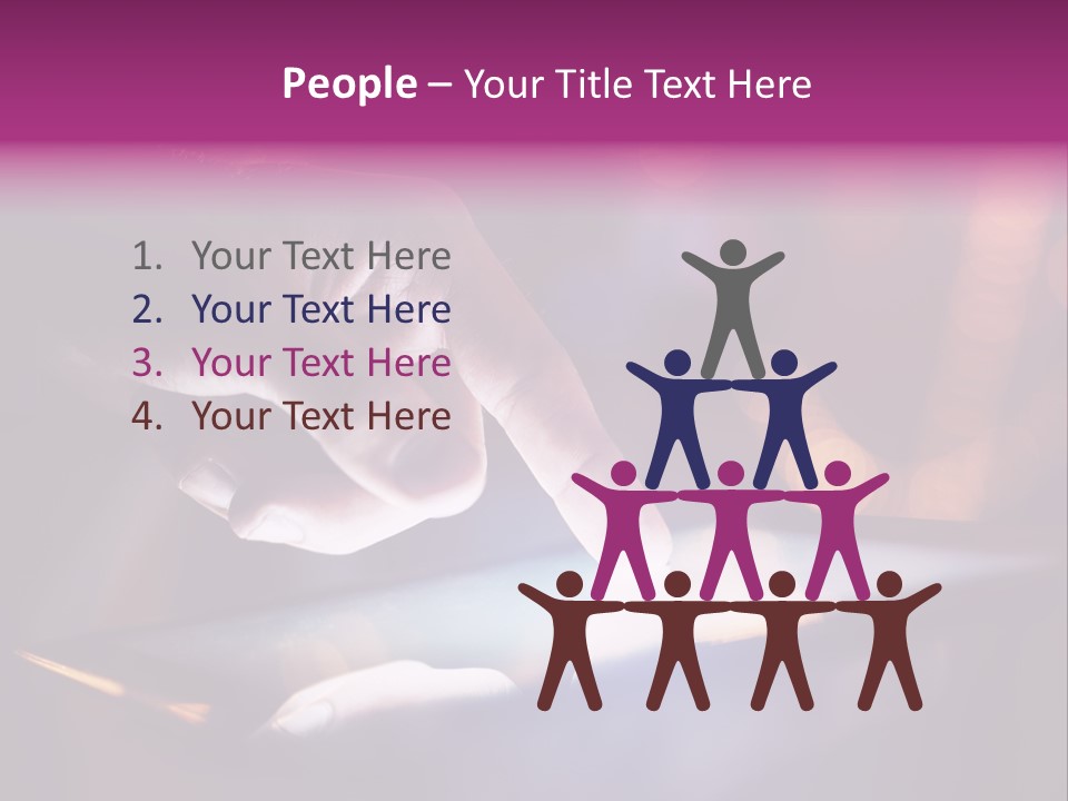 A Person Using A Tablet On A Table PowerPoint Template