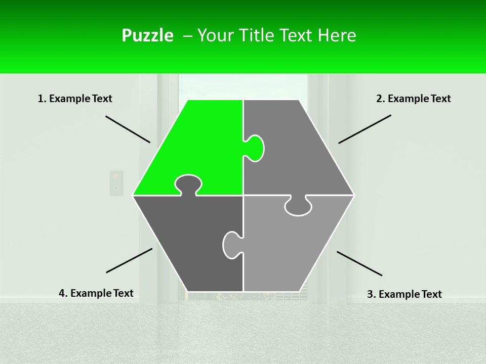An Open Door Leading To A Large City PowerPoint Template