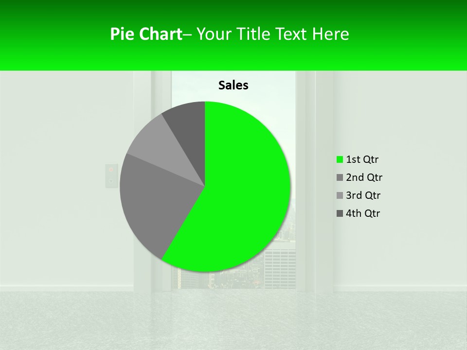 An Open Door Leading To A Large City PowerPoint Template