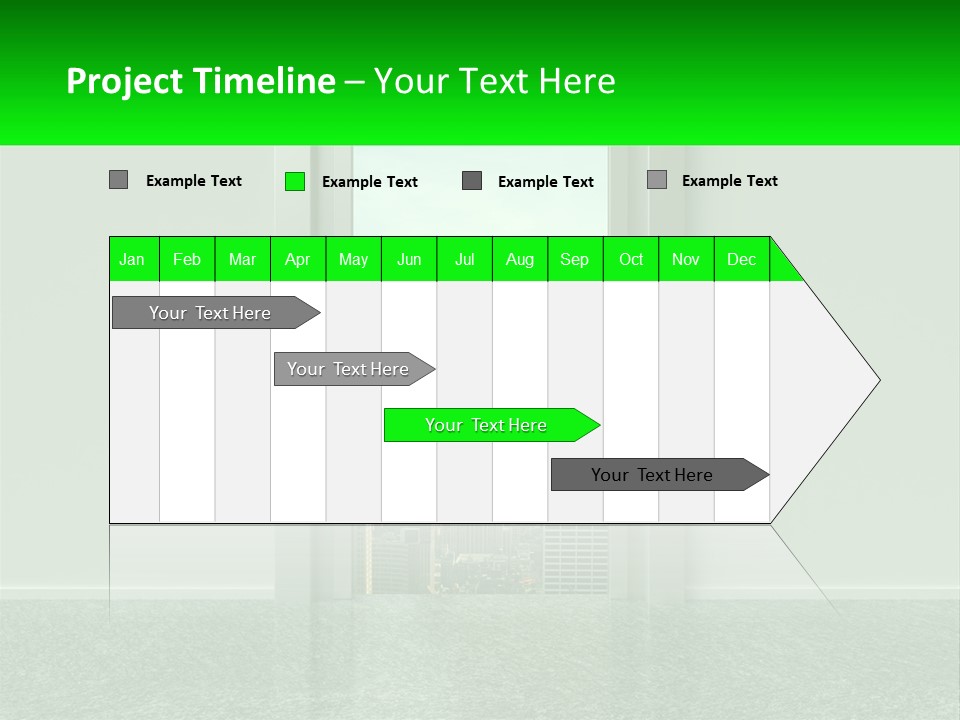 An Open Door Leading To A Large City PowerPoint Template