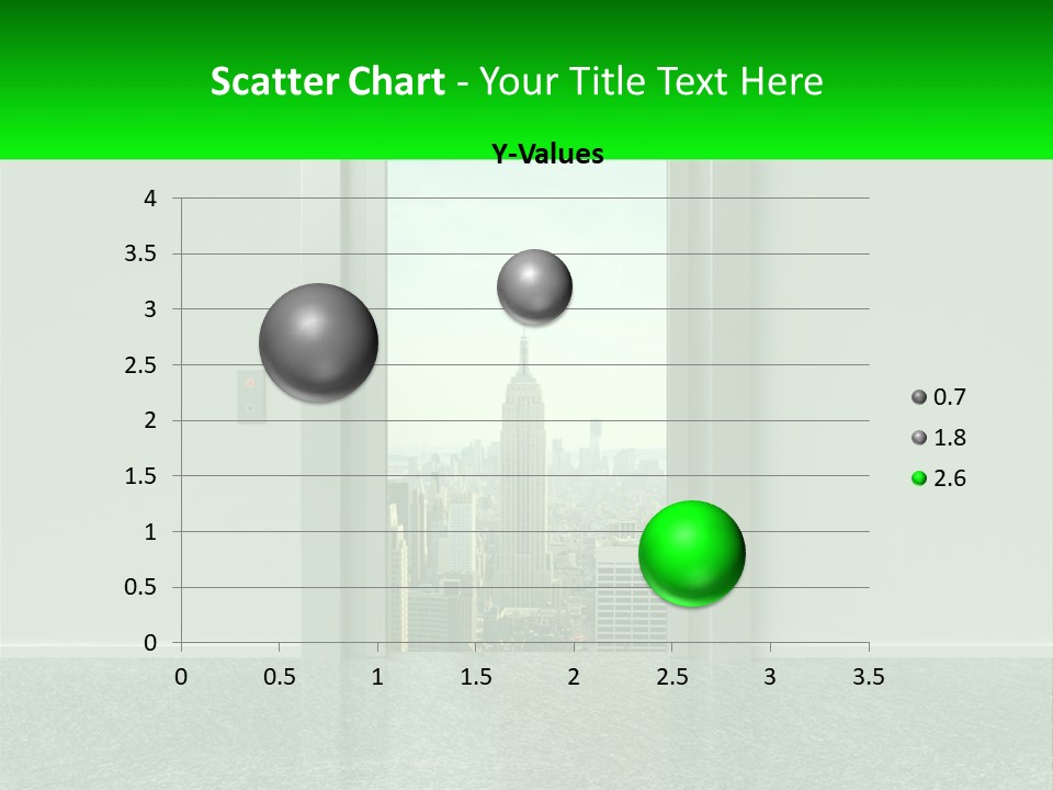 An Open Door Leading To A Large City PowerPoint Template