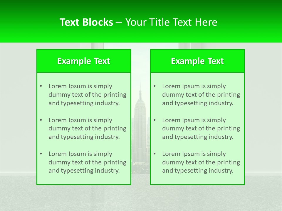 An Open Door Leading To A Large City PowerPoint Template