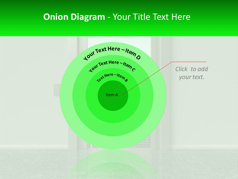 An Open Door Leading To A Large City PowerPoint Template