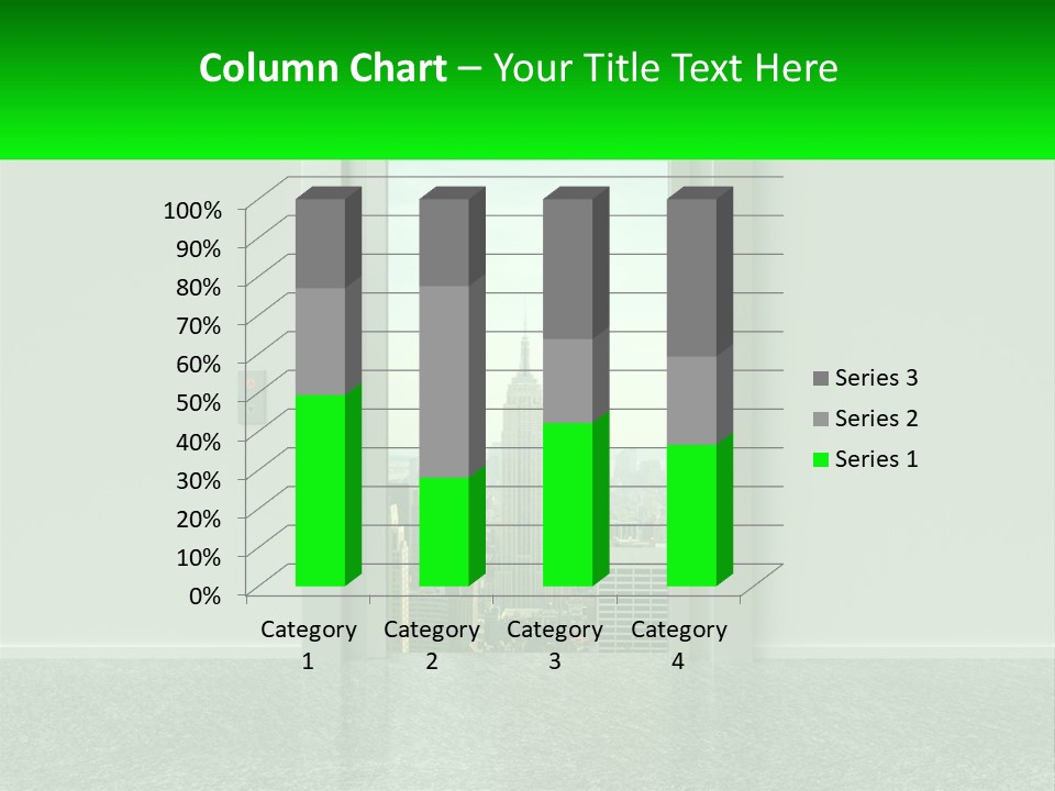 An Open Door Leading To A Large City PowerPoint Template
