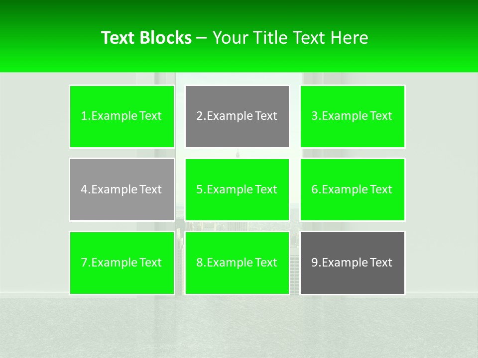 An Open Door Leading To A Large City PowerPoint Template
