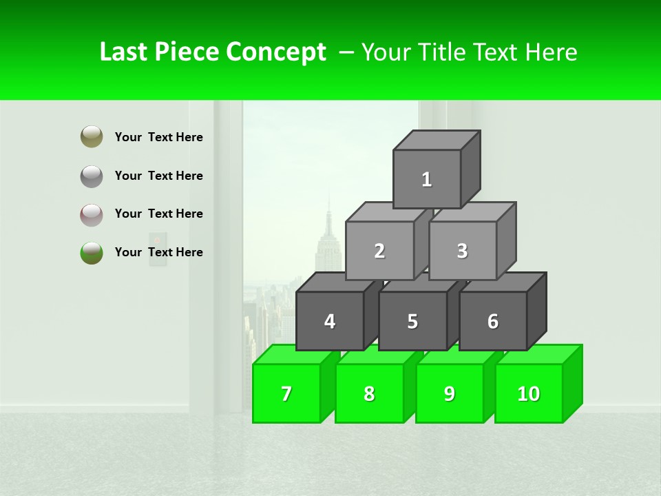 An Open Door Leading To A Large City PowerPoint Template