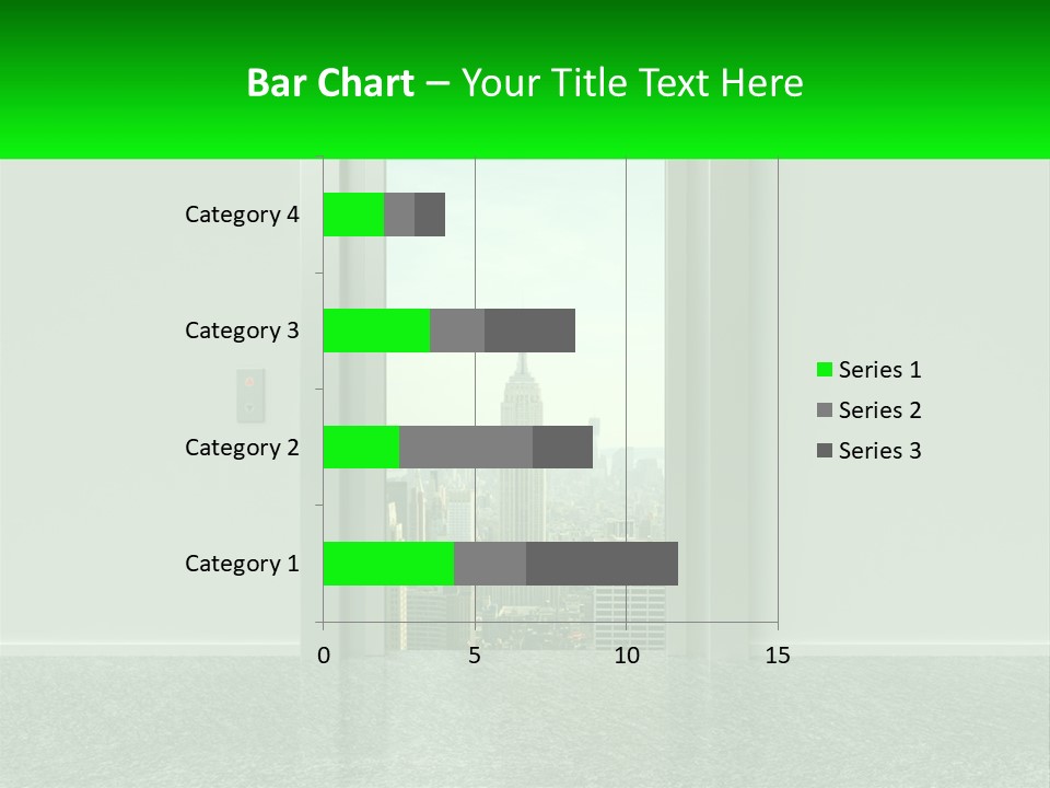 An Open Door Leading To A Large City PowerPoint Template
