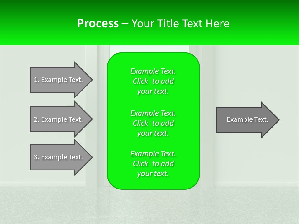 An Open Door Leading To A Large City PowerPoint Template