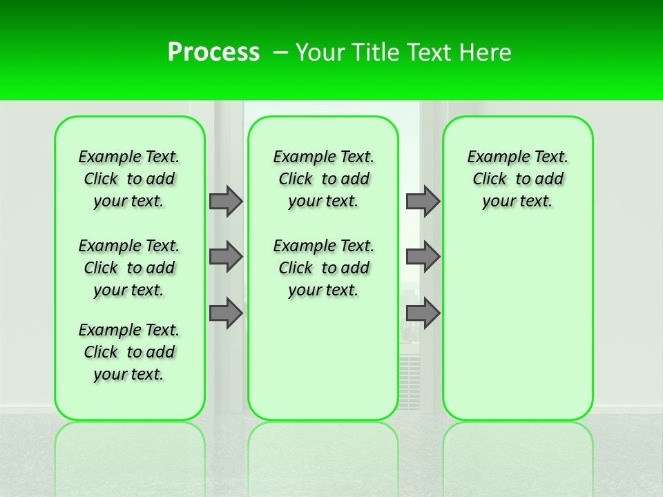 An Open Door Leading To A Large City PowerPoint Template