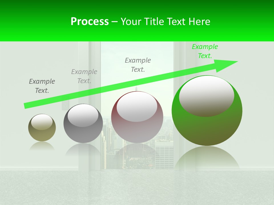 An Open Door Leading To A Large City PowerPoint Template