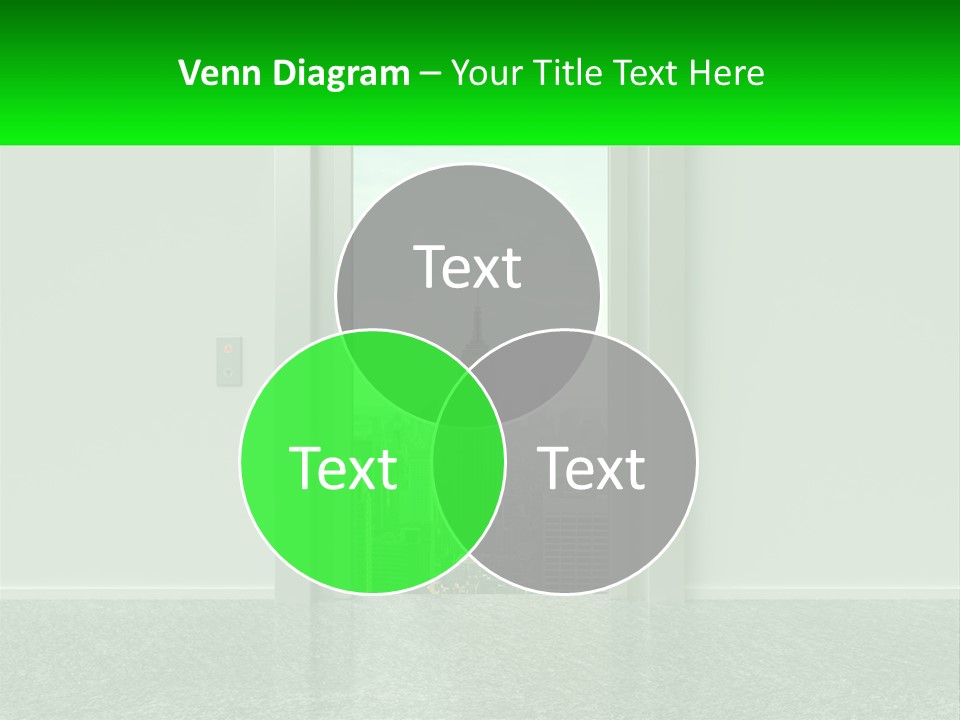 An Open Door Leading To A Large City PowerPoint Template