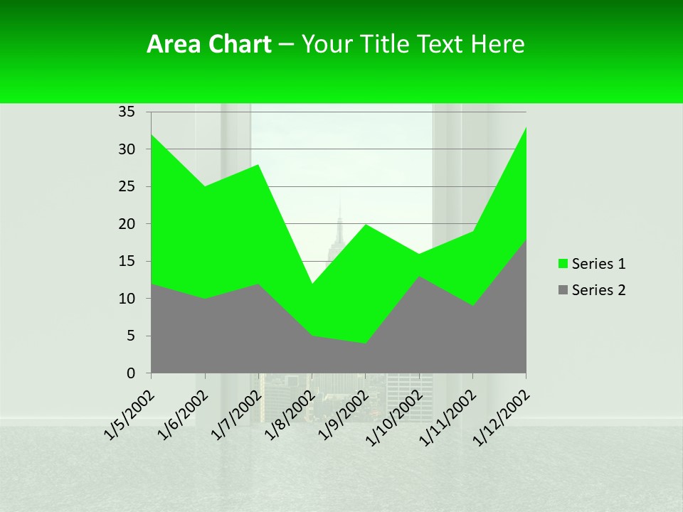 An Open Door Leading To A Large City PowerPoint Template