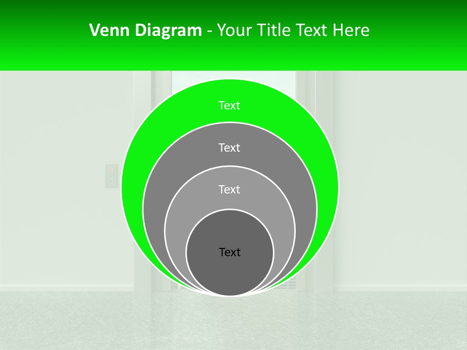 An Open Door Leading To A Large City PowerPoint Template
