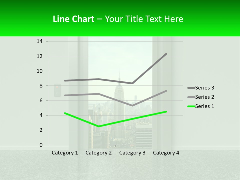 An Open Door Leading To A Large City PowerPoint Template