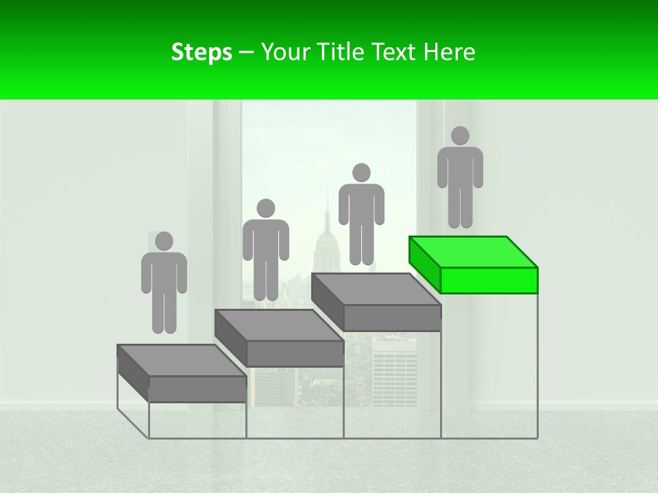 An Open Door Leading To A Large City PowerPoint Template