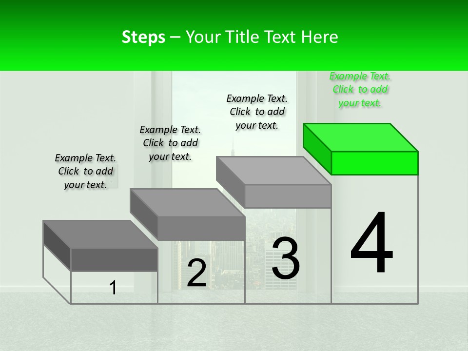 An Open Door Leading To A Large City PowerPoint Template