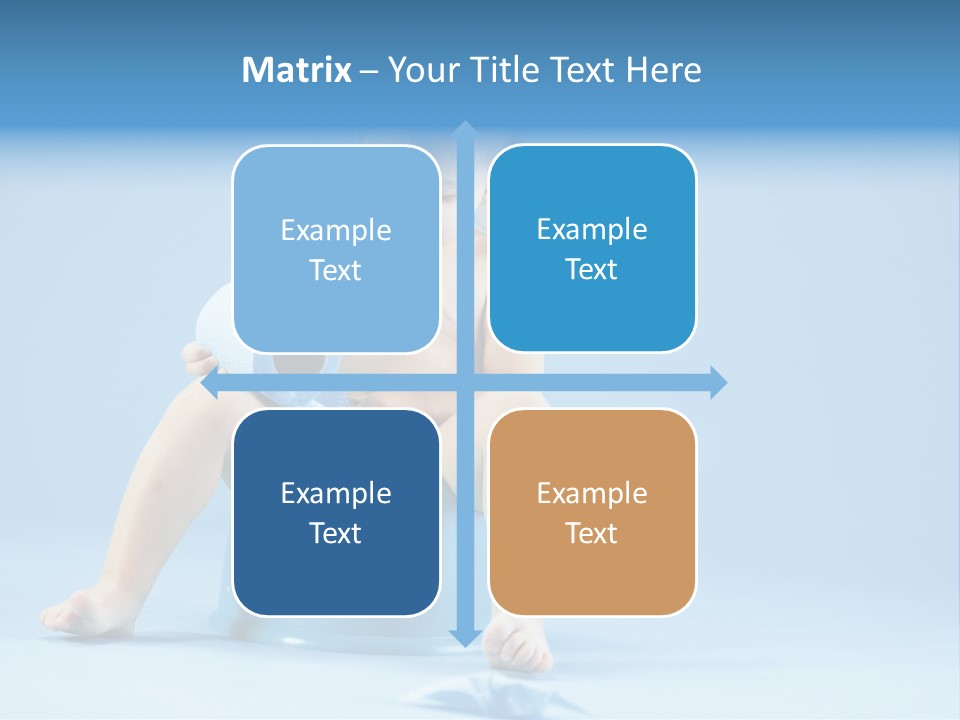 A Baby Sitting On A Blue Potty With A Roll Of Toilet Paper PowerPoint Template