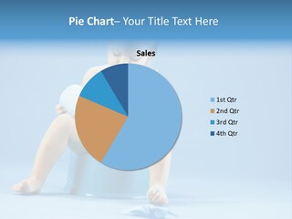 A Baby Sitting On A Blue Potty With A Roll Of Toilet Paper PowerPoint Template