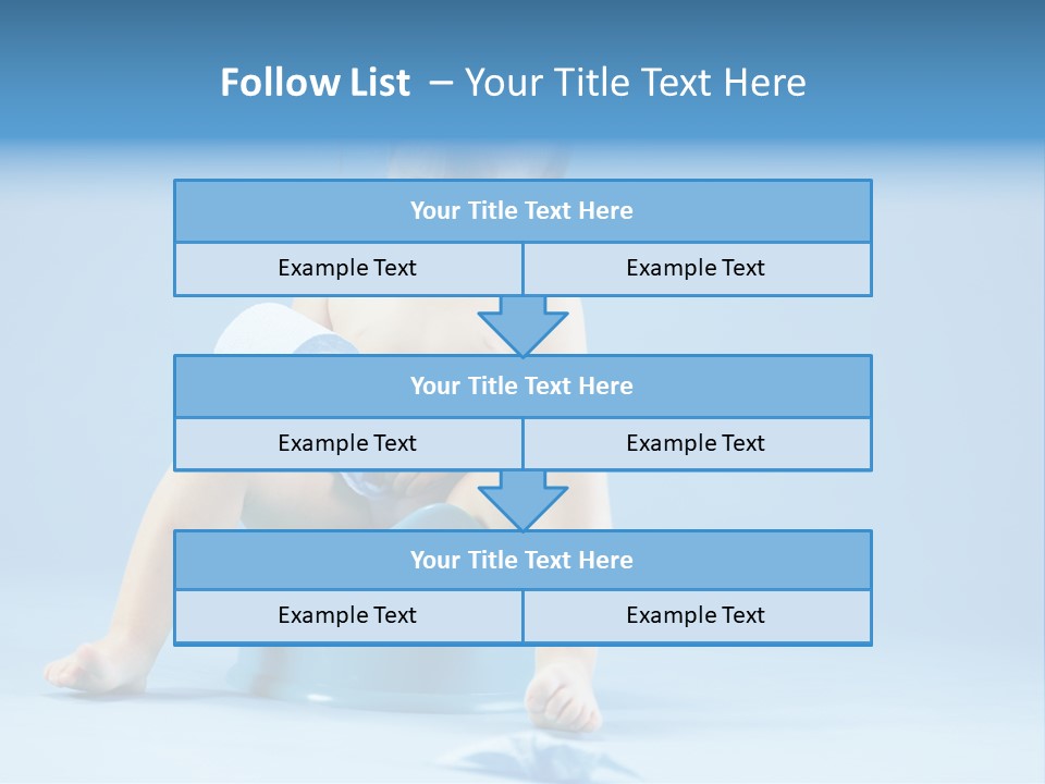 A Baby Sitting On A Blue Potty With A Roll Of Toilet Paper PowerPoint Template