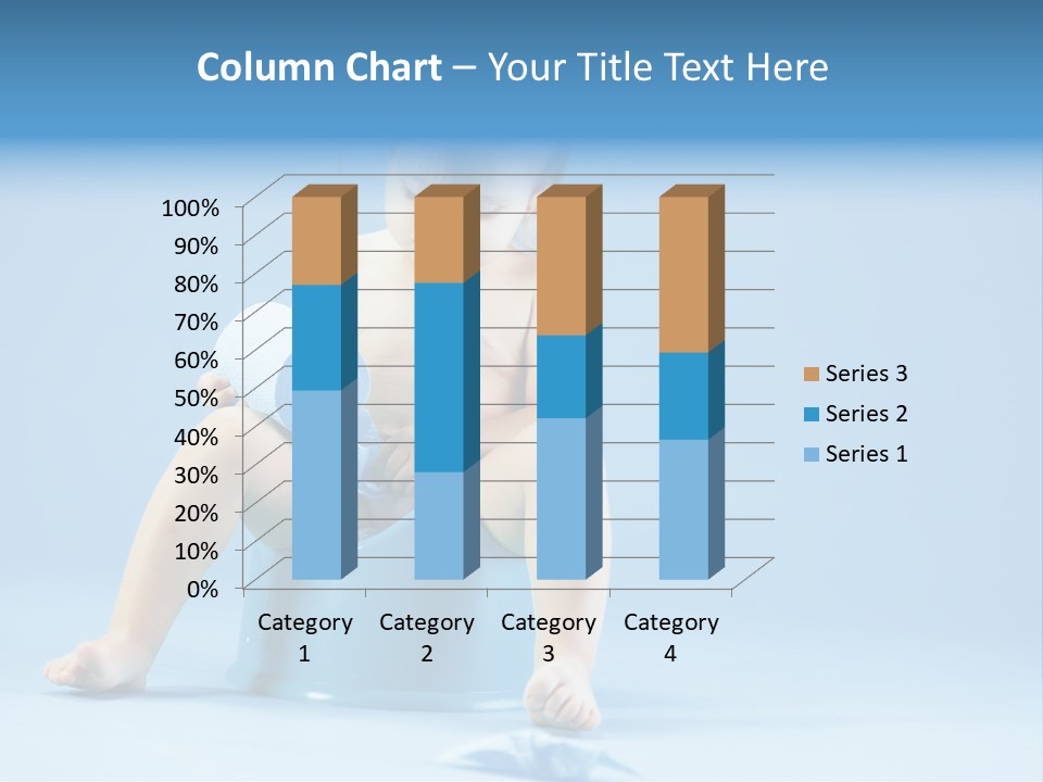 A Baby Sitting On A Blue Potty With A Roll Of Toilet Paper PowerPoint Template