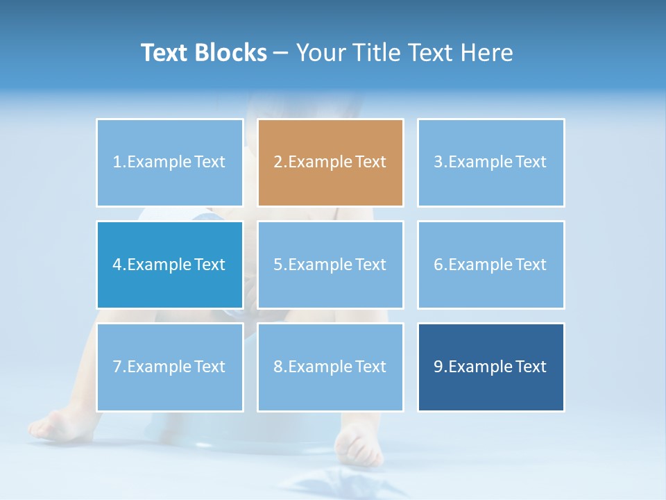 A Baby Sitting On A Blue Potty With A Roll Of Toilet Paper PowerPoint Template