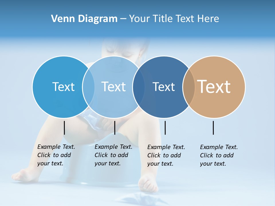 A Baby Sitting On A Blue Potty With A Roll Of Toilet Paper PowerPoint Template