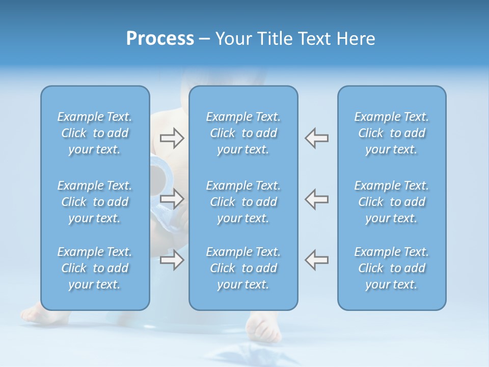 A Baby Sitting On A Blue Potty With A Roll Of Toilet Paper PowerPoint Template