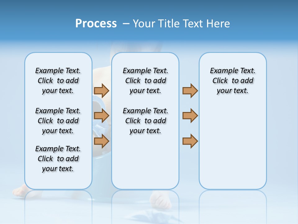 A Baby Sitting On A Blue Potty With A Roll Of Toilet Paper PowerPoint Template